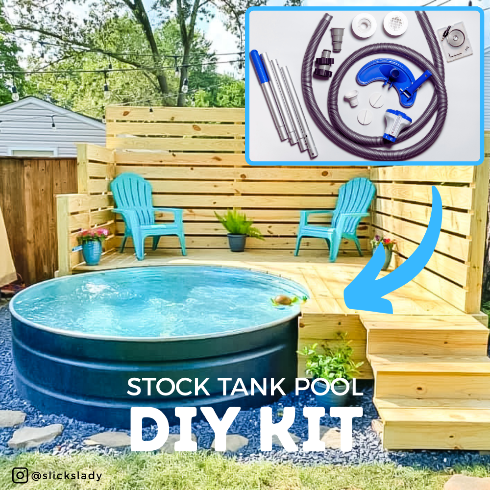 Stock Tank Pool DIY Starter Kit | Standard (No Filter Pump Included ...
