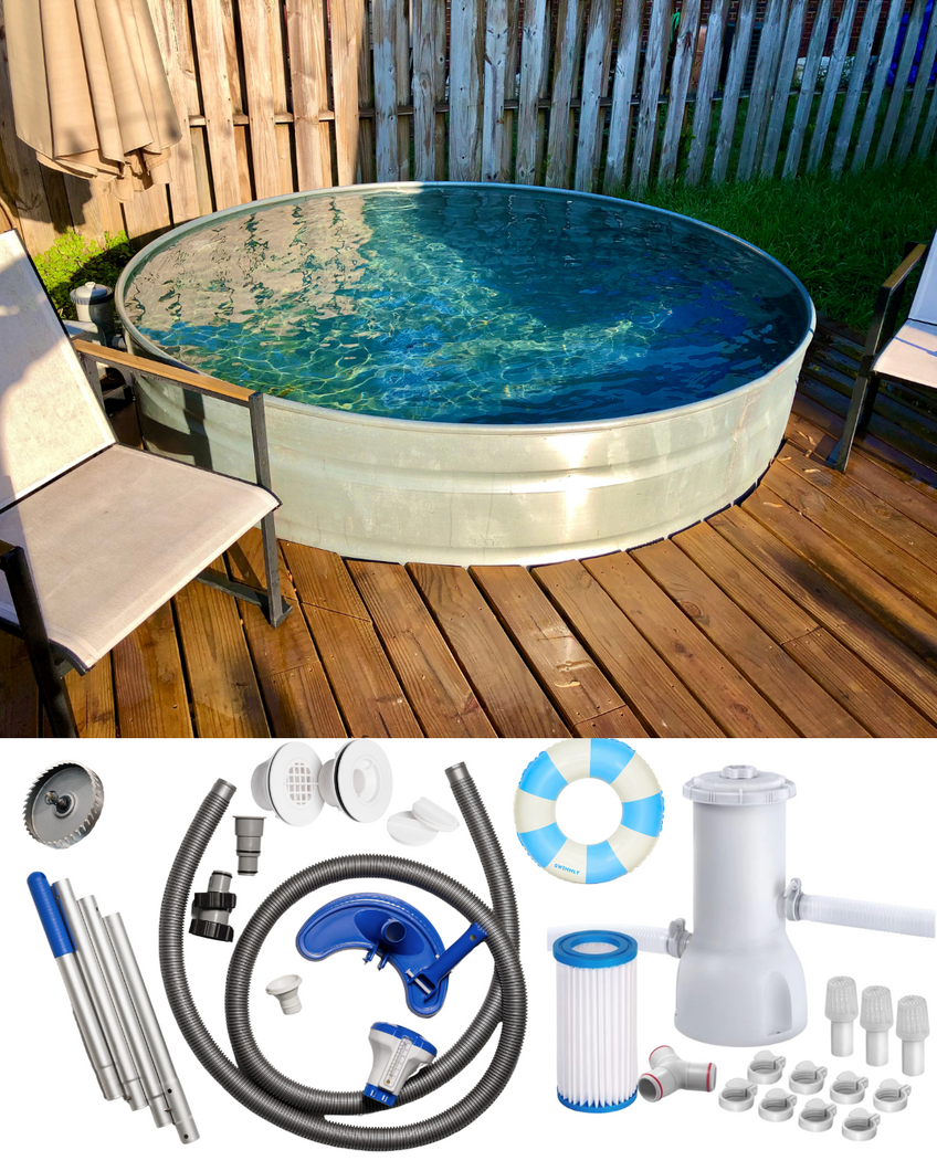 DIY Bundle Kit for Stock Tank Pools (DIY kit + pump + filters)