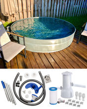 Load image into Gallery viewer, Swimmly Stock Tank Pool Kit PLUS - 1000 GPH Filter Pump