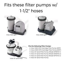 Load image into Gallery viewer, 1-1/2&quot; Threaded Inlet Strainer Connector Kit for Stock Tank Pools (1500 / 2500 gph Filter Pumps